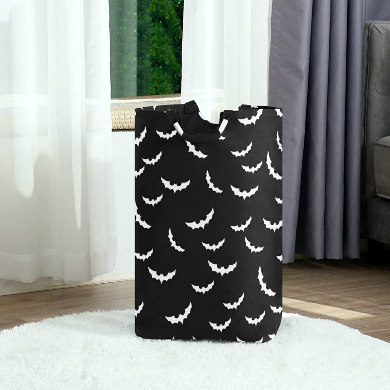 XUWU 50L Laundry Basket Halloween Bats Goth Foldable Laundry Hamper with Padded Handles Waterproof Durable Clothes Hamper Storage Basket for Clothes Organizer - Image 1